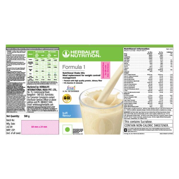 Formula 1 Nutritional Shake Mix kulfi 500 g - Image 4